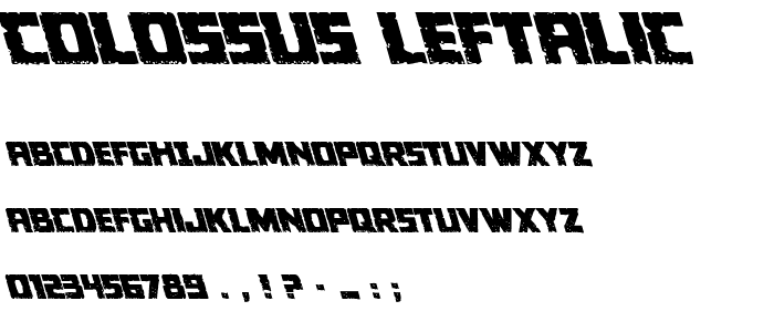 Colossus Leftalic font